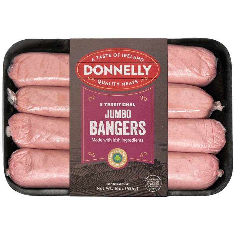 Donnellys Irish Style Jumbo Sausages 1lb Brits R U.S.