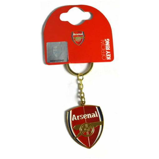 arsenal new metal crest keyring 1
