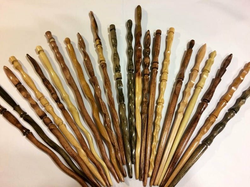 hand carved wands