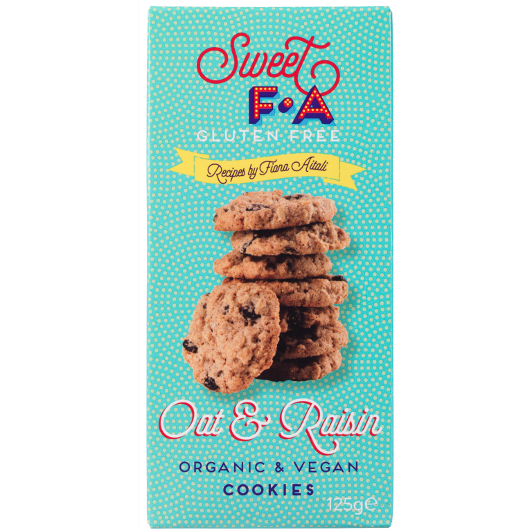 Sweet F.A Oat & Raisin Cookies Gluten Free / Vegan Brits R U.S.