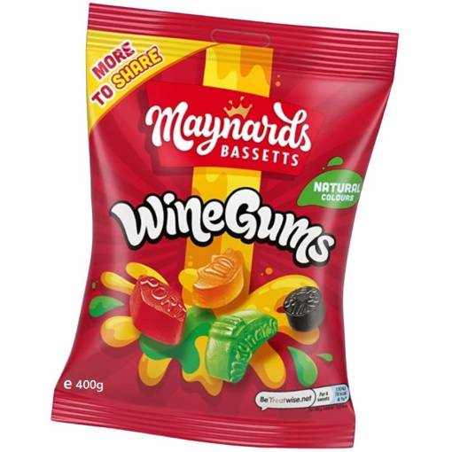 Maynards Bassetts Wine Gums Sharing Bag Brits R Us 8528