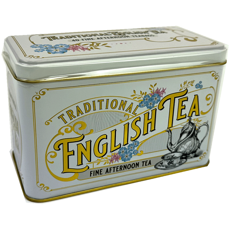 Vintage Victorian Ivory Tea Tin with 40 English Afternoon Teabags ...