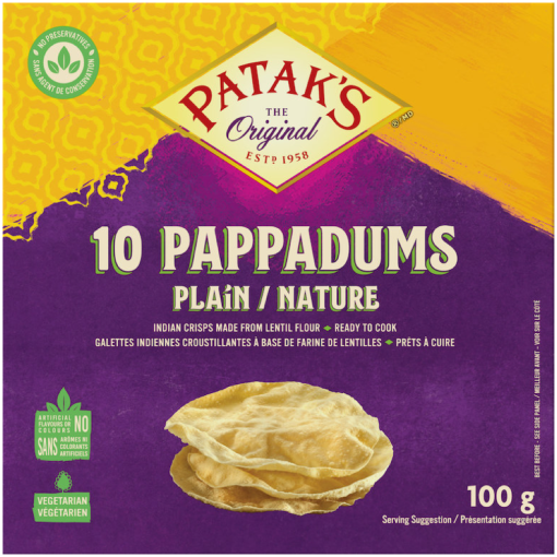 Pataks pappadums plain
