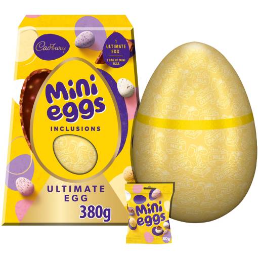 Cadbury Mini Eggs Inclusions Ultimate Egg 380g Cadbury Mini Eggs Inclusions Ultimate Egg 380g