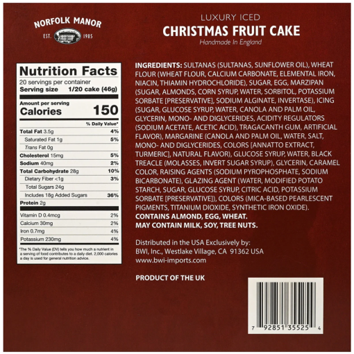 Norfolk Manor Round Xmas Cake 03