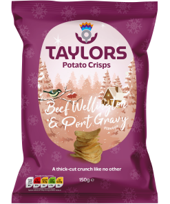 Taylors Festive Beef Wellington Port Gravy Potato Straight Crisps 150g Vs3