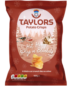 Taylors Festive Hot Honey Pigs in Blankets Flavour Potato Straight Crisps 150g v1 1